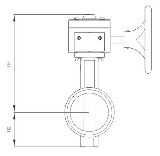 蝸輪信号溝槽(cáo)蝶閥(圖1)