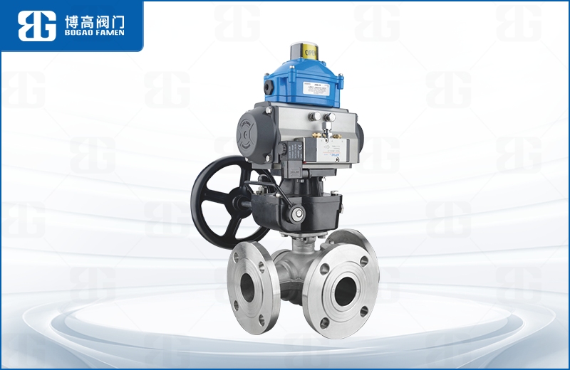 氣動(dong)三通法(fa)蘭球閥(fa)